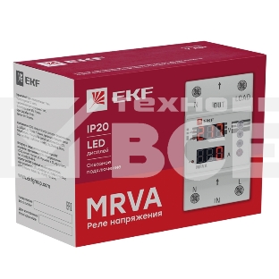 Реле напряжения и тока с дисплеем MRVA 25A EKF PROxima MRVA-25A
