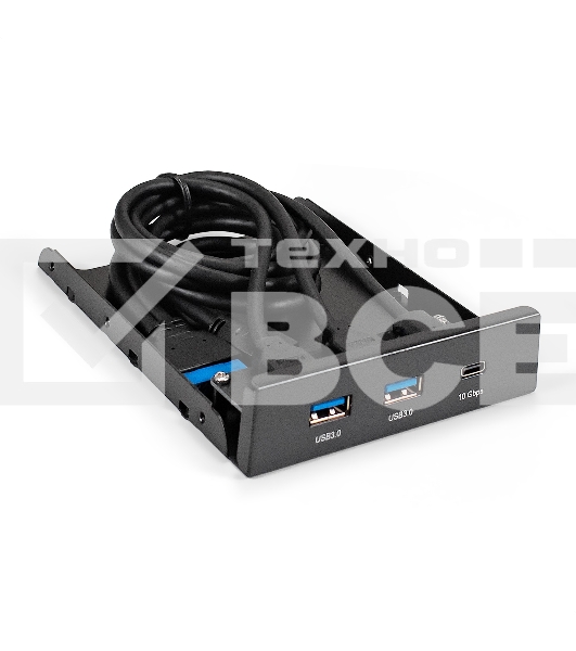 Планка USB на переднюю панель ExeGate U3H-616, 3,5