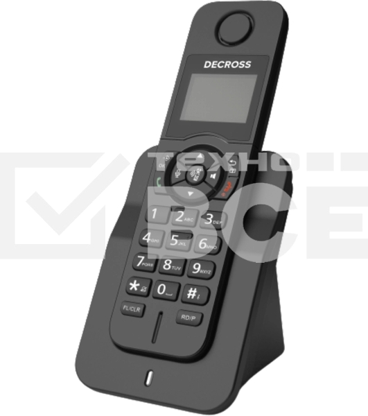 Радиотелефон Dect Decross DC1005 черный АОН