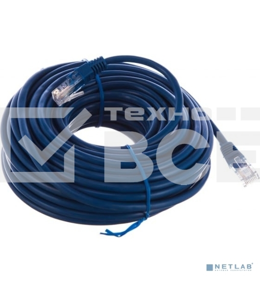 Патч-корд UTP Cablexpert PP12-15M/B кат.5e, 15м, литой, многожильный (синий)
