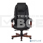 Кресло руководителя Бюрократ T-9923WALNUT/BLACK черный, кожа, крестовина дерево, фото10