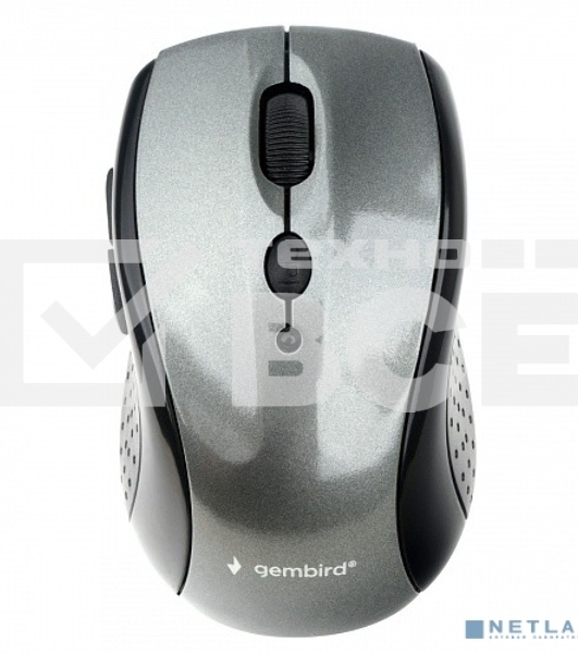 Мышь беспроводная Gembird MUSW-430 серый, 2400 dpi, радиоканал, USB, кнопки - 6