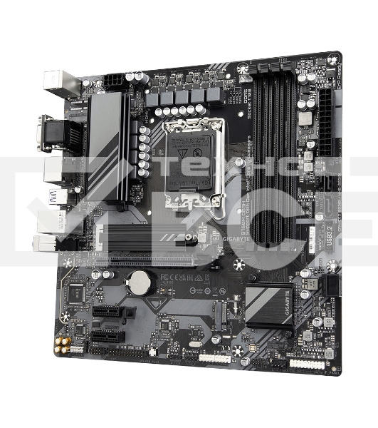 Материнская плата Gigabyte B760M DS3H, LGA 1700, Intel B760, 4xDDR5, 4xSATA, 2xM.2, 1xPCIe 4.0 x16, 2xPCIe x1, 1xHDMI, 1xVGA, 2xDP, 1x 2.5Gb LAN, 3xUSB-A 3.2 Gen 1, 1xUSB-C 3.2 Gen 2, 2xUSB-A 2.0, 3x3.5 мм, 7.1, mATX