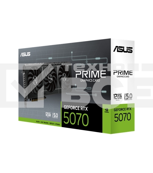 Видеокарта ASUS PRIME-RTX5070-12G, 12 GB GDDR7, 192 bit, 3xDP, HDMI, GPU 2165 MHz