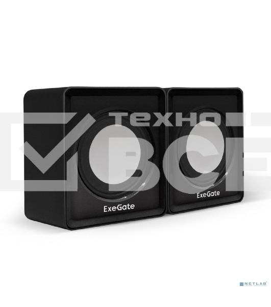 Акустическая система 2.0 ExeGate EX287057RUS Disco 140 Black (питание USB, 2х3Вт (6Вт RMS), 100-20000Гц, черный)