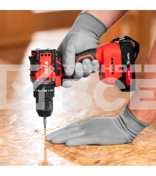 Дрель-шуруповерт аккумуляторная ударная бесщет. CIDS-BL-20, Li-Ion, 20 В MTX