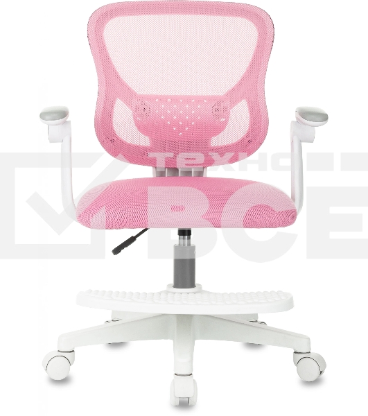 Кресло детское Бюрократ BUROKIDS 3 розовый Velvet 36, крестов. пластик