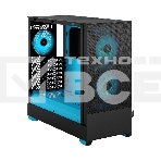 Компьютерный корпус без блока питания Fractal Design Pop Air RGb Cyan Core TG Clear Tint, Midi-Tower, 3x120мм RGb, 2xUSB-A 3.2 ATX, mATX, mITX черный/циан, фото6
