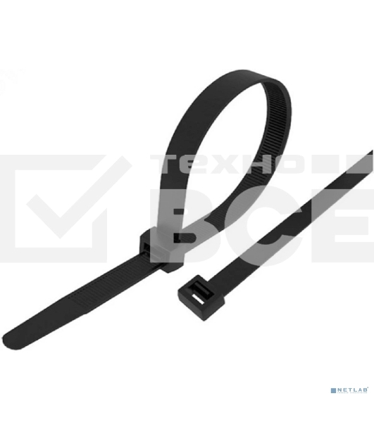 Стяжка нейлоновая морозостойкая Rexant 200x3,6 мм, черная (100 шт/уп)