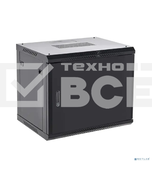 Шкаф коммутационный Rexant настенный 12U 600x600 мм пер. дв. металл черный