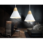 Светильник Ambrella light TR8195 WH/LW белый/светлое дерево E27 max 40W D230*935, фото 1