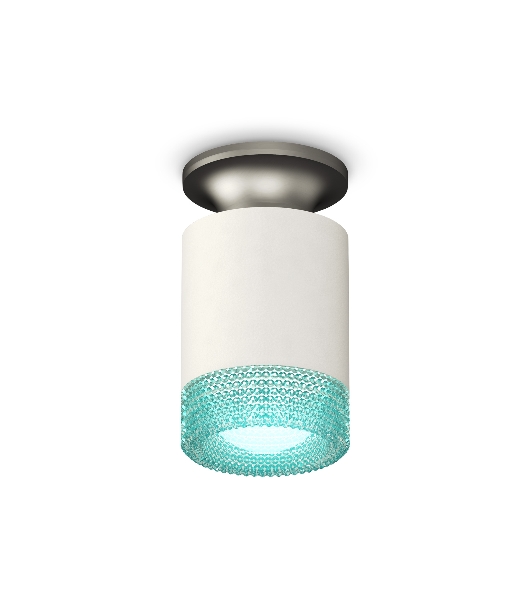 Светильник Ambrella Light XS6301162 SWH/MCH/BL белый песок/матовый хром/голубой MR16 GU5.3 (N6904, C6301, N6153)