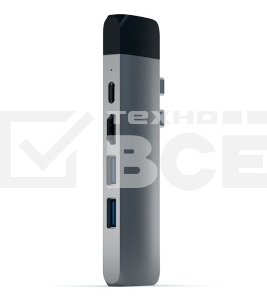 Хаб USB Satechi Aluminum Pro Hub with Ethernet для 2016/2017 MacBook Pro 13” и 15”. Цвет серый космос.