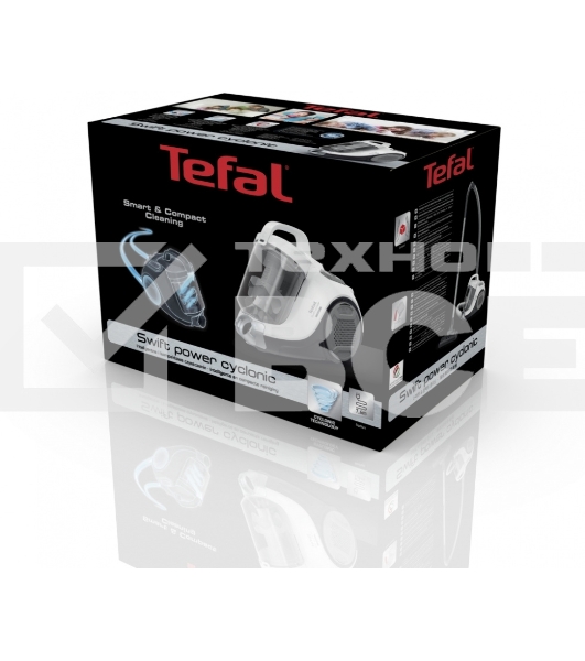Пылесос Tefal TW2947EA белый, 295/750 Вт, уборка сухая, пылесборник контейнер 1.2 л