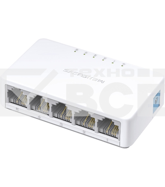 Коммутатор Mercusys MS105, 5 портов Ethernet 100 Мбит/с