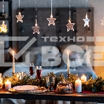 Гирлянда светодиодная «Звезды» 1,5х0,6 м, прозрачный провод, теплый белый свет свечения NEON-NIGHT, фото3