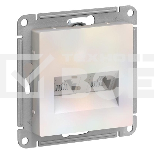 Розетка двойная компьютерная RJ45+RJ45, кат.5E, механизм ATN000485 Schneider Electric Жемчуг