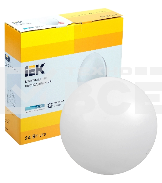 Светильник Iek LDPB0-1003-24-4000-K01 LED ДПБ 1003 24Вт IP20 4000K круг белый {диаметр 380 мм, световой поток 1440 Лм}