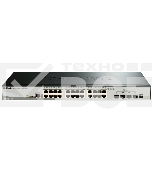 Коммутатор управляемый стекируемый D-Link DGS-1510-28X/A1A SmartPro с 24 портами 10/100/1000Base-T и 4 портами 10Gbase-X SFP+