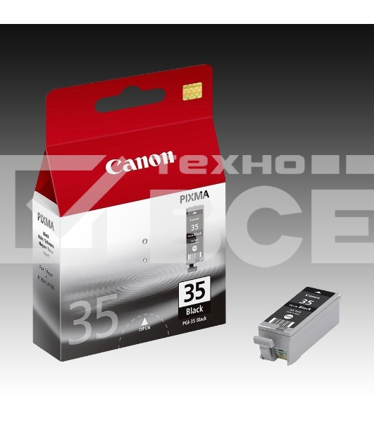 Картридж струйный Canon PGI-35Bk (1509B001) черный (9.30 мл, 200 стр.) для Canon PIXMA iP100, iP110
