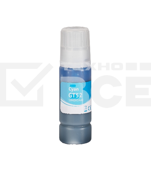 Чернила Sakura M0H54AE (№GT52 Cyan) для HP, голубой, 70 мл., 8000 к.