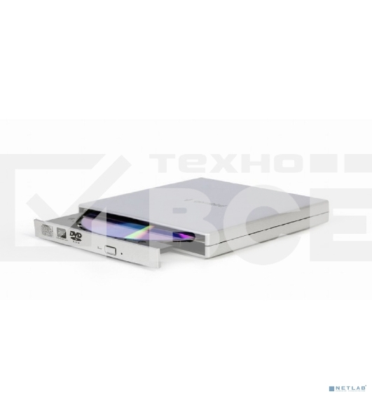 Оптический привод внешний с интерфейсом USB 2.0 Gembird DVD-USB-02-SV пластик, серебро