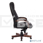 Кресло руководителя Бюрократ T-9923WALNUT/BLACK черный, кожа, крестовина дерево, фото11