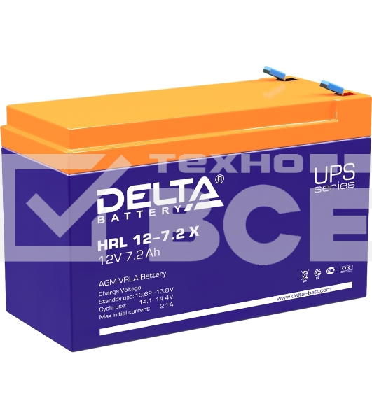 Батарея Delta HRL 12-7.2Х (12V 7.2Ah)