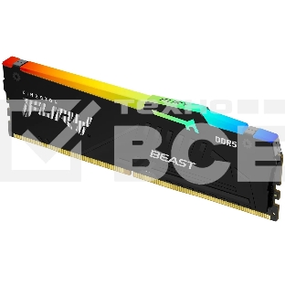 Оперативная память Kingston Fury Beast, DDR5, 16GB (1x16GB), 5600MHz, CL36, с радиатором, RGB, черный