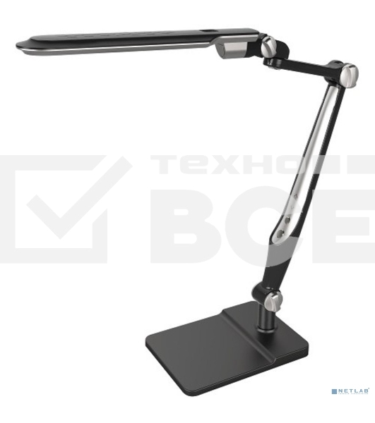 Светильник настольный KD-831 C02 LED 10Вт 230В основание+струбцина 600лм сенс. рег. яркости цветов. темп. черный Camelion 14017