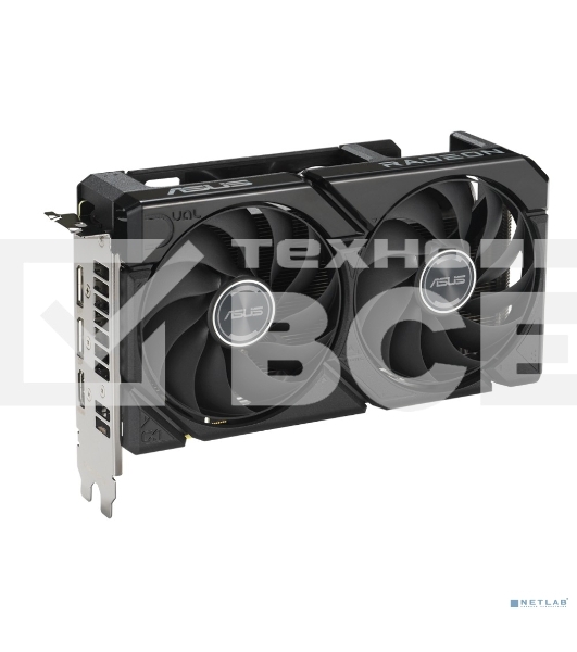 Видеокарта Asus PCI-E 5.0 DUAL-RX9060XT-16G AMD Radeon RX 9060XT 16Gb 128bit GDDR6 2550/20000 HDMIx1 DPx2 HDCP Ret