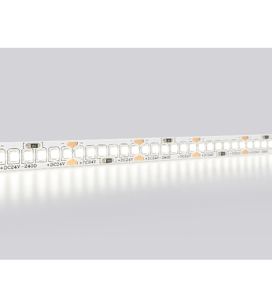 Светодиодная лента Ambrella light GS3402 2835 240Led/ 20W m/ 24V IP20 4500K/ 5000*10*1.2mm (2 конт.)
