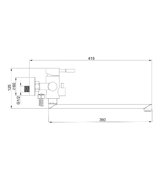 SUS125-006EP Смеситель для ванны, ø35