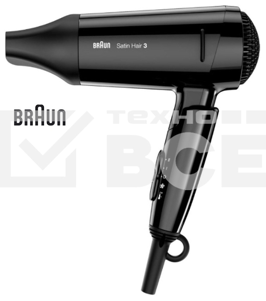 Фен Braun HD350 черный 1600Вт