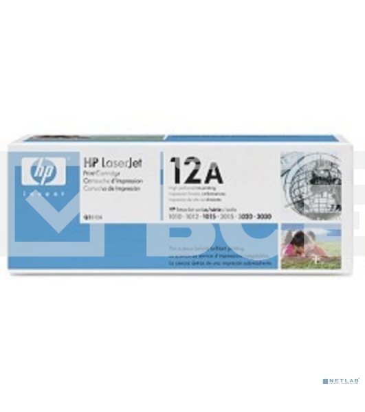 Картридж лазерный HP Q2612A черный для LaserJet 1010/1018/1020/1012/1015/3015/3020/3030 (2000стр.)