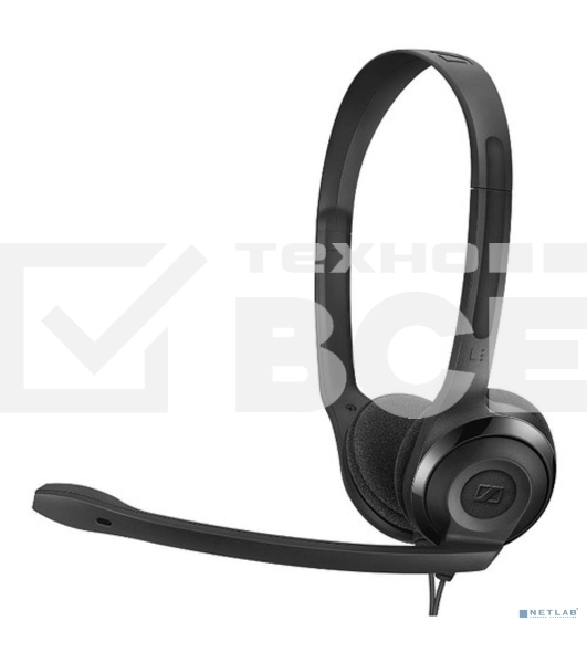 Гарнитура Sennheiser PC 5 CHAT стерео накладная закрытая 42-17000Гц, 2м, 4-контактный jack 3.5мм, 95дБ подвижный микрофон, круговая диаграмма