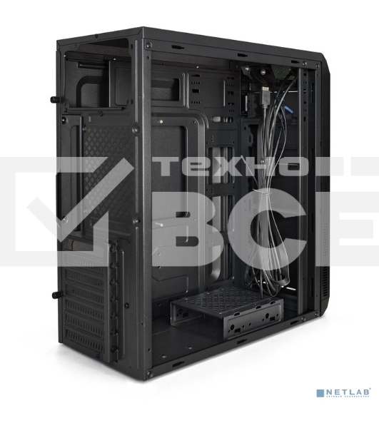 Компьютерный корпус Miditower ExeGate XP-334UC-XP600 (ATX, XP600 с вент. 12см, 1*USB+1*USB3.0+1*TypeC, аудио, черный)