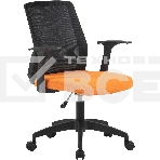 Кресло компьютерное Cactus CS-MC222-BKOR черный, сиденье оранжевый, фото6