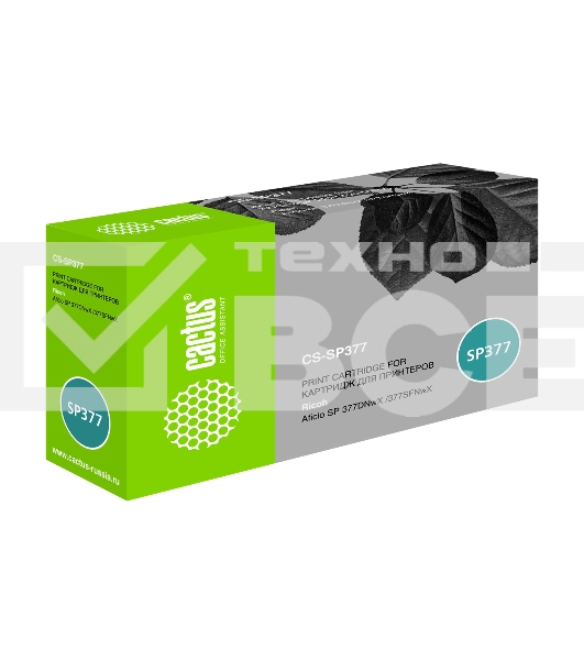 Картридж лазерный Cactus 50F0XA0/50F5X0E CS-SP377 черный (6400 стр.) для Ricoh Aficio SP 377DNwX /377SFNwX