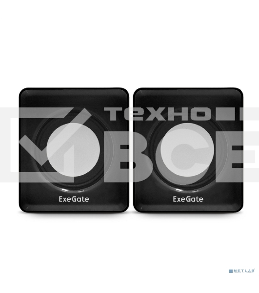 Акустическая система 2.0 ExeGate EX287057RUS Disco 140 Black (питание USB, 2х3Вт (6Вт RMS), 100-20000Гц, черный)