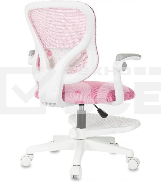 Кресло детское Бюрократ BUROKIDS 3 розовый Velvet 36, крестов. пластик