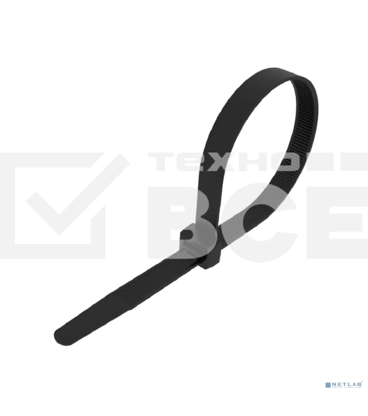 Стяжка нейлоновая морозостойкая Rexant 250x3,6 мм, черная (100 шт/уп)