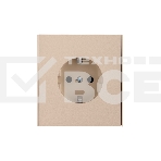 Розетка KRANZ STRONG 1-ая с/з с/у, со шторками 16А шелк, фото 1