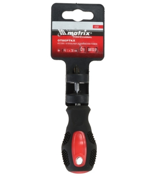 Отвертка Matrix anti-slip ph1х38мм crv двухкомп. рукоятка