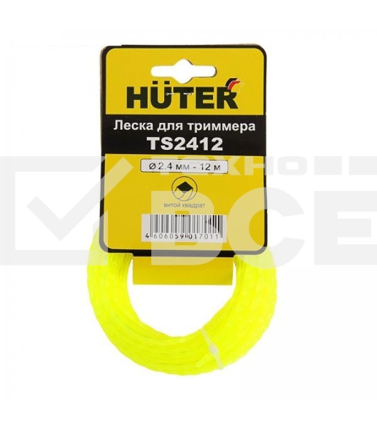 Леска для садовых триммеров Huter TS2412 d=2.4мм L=12м для Huter GGT-800S(T)/1000S(T)/1300S(T)/1500S(T) (71/2/13)