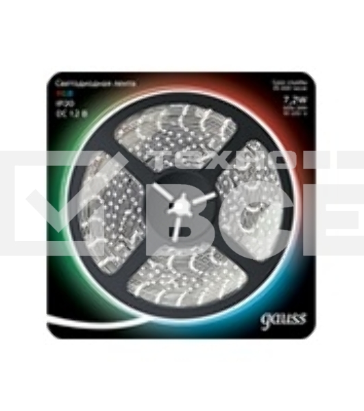 Лента светодиодная Gauss 312000407LED 5050-SMD 7.2W 12V DC RGB блистер 5м