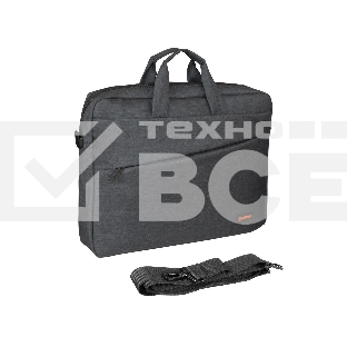 Сумка ExeGate Business ECC-045 Black, черная, полиэстер повышенной плотности 600D, 15.6