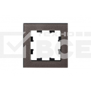 Рамка 1-м AtlasDesign Nature стекло мокко SchE ATN320601