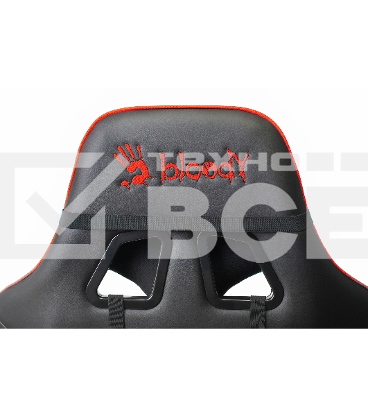 Кресло игровое A4Tech Bloody GC-400, черный/красный, крестовина пластик