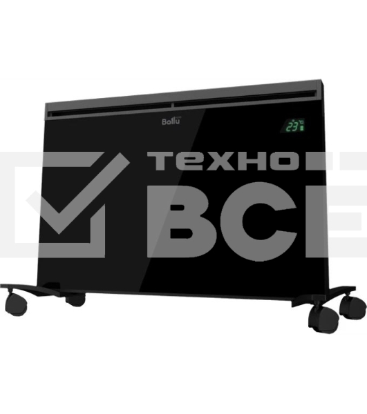 Конвективно-инфракрасный обогреватель Ballu Plaza Solar BIHP/S-1900 черный, 1900 Вт, 20 м2, термостат, дисплей